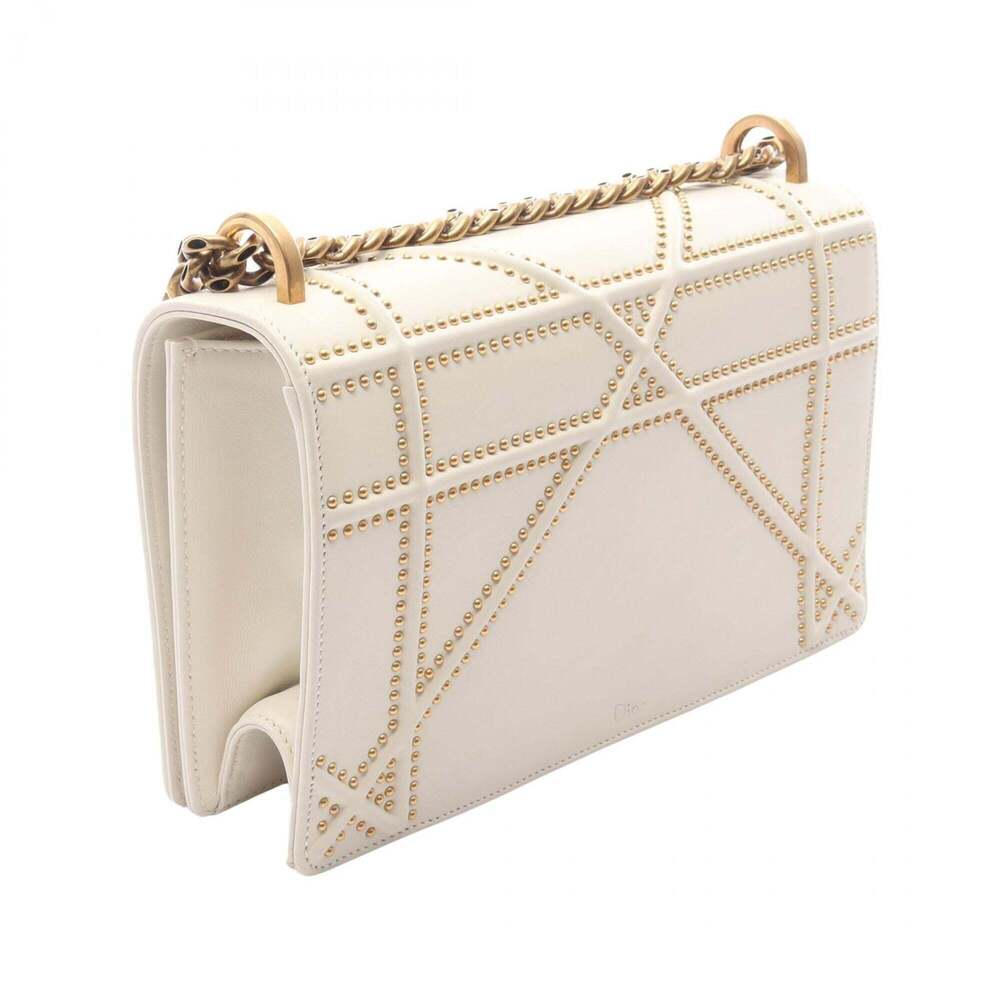 CHRISTIAN DIOR White Leather Shoulder Bag - Picture 2 of 6